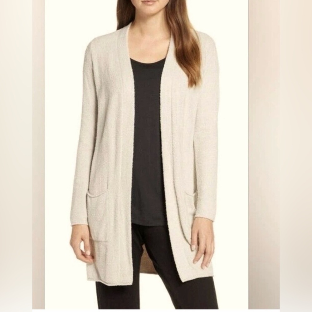 Barefoot Dreams CozyChic Lite Cardigan in Bisque XS